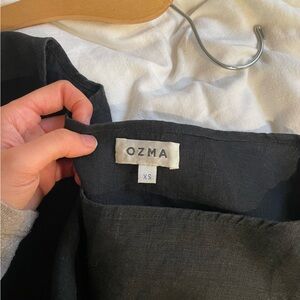 OZMA Weekend linen dress in black